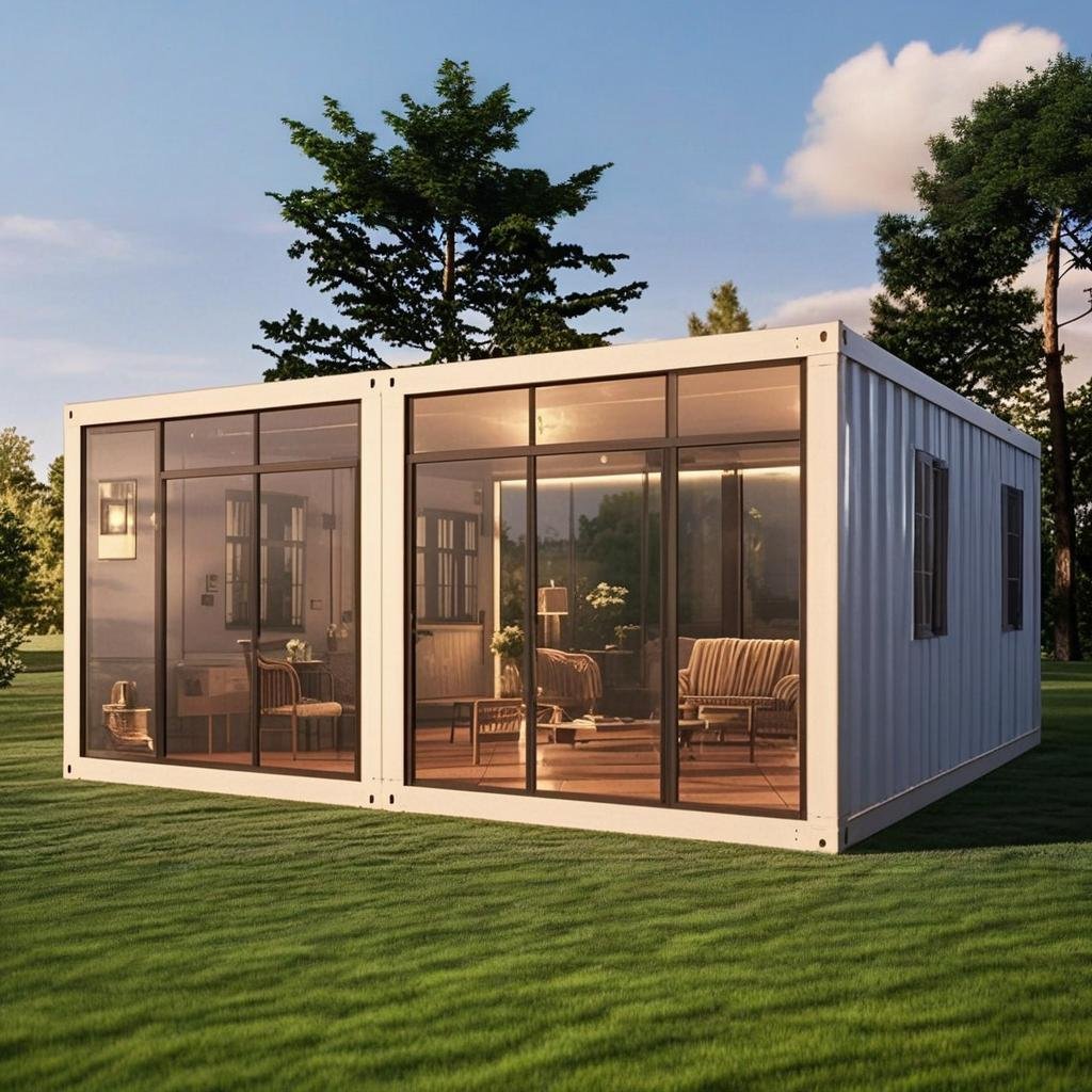 Movable Prefabricated Luxury Container House Glass
