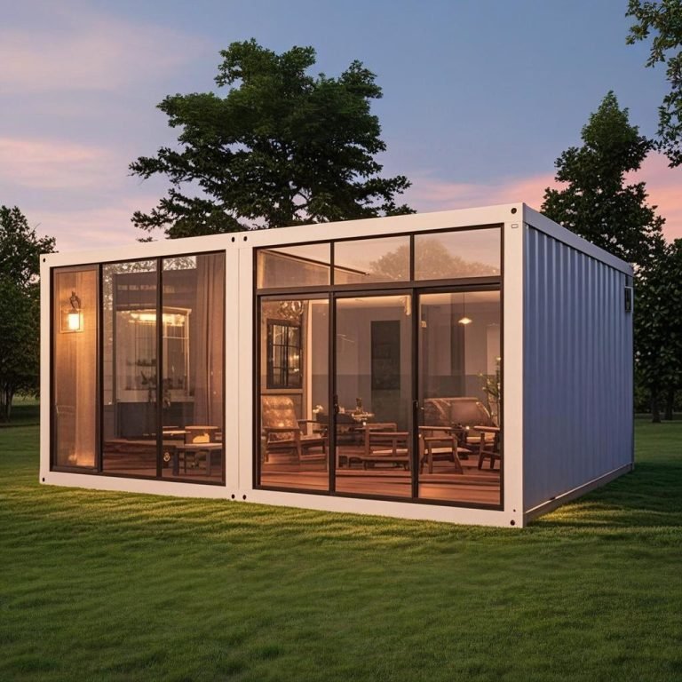 glass prefabricated tiny house