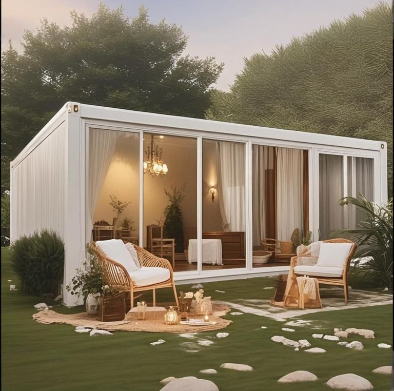 modern prefab house glass
