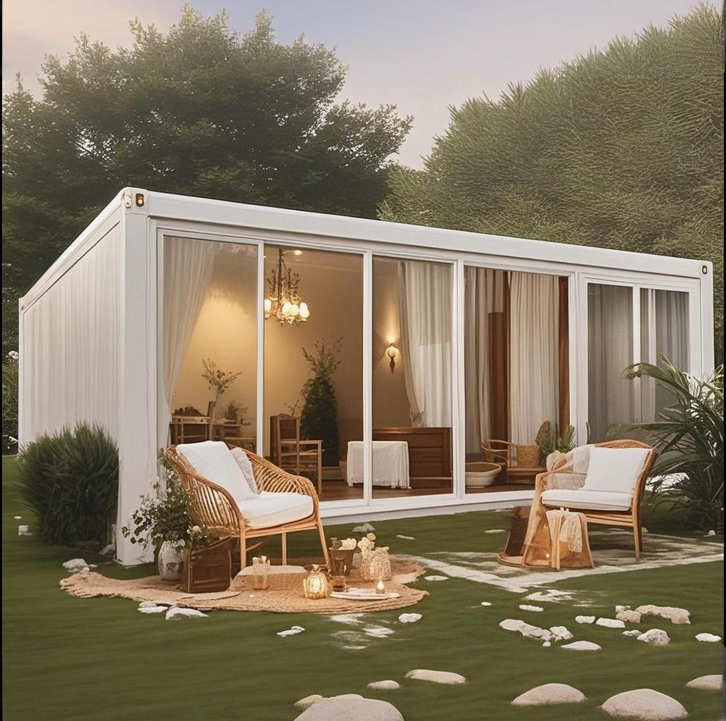 modern prefab house glass