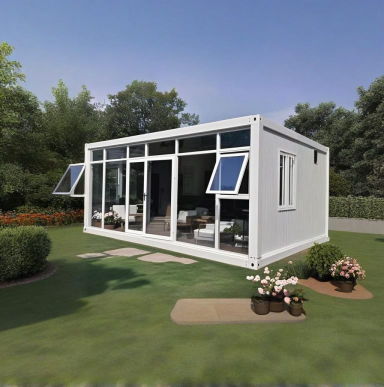 prefab tiny house glass